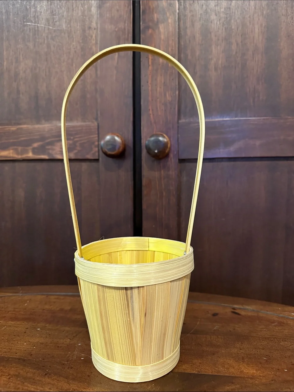 Small wooden basket